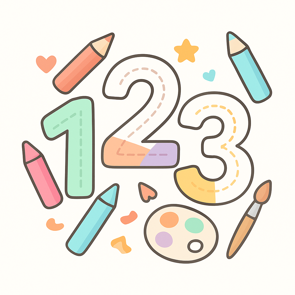 Number Coloring Pages banner
