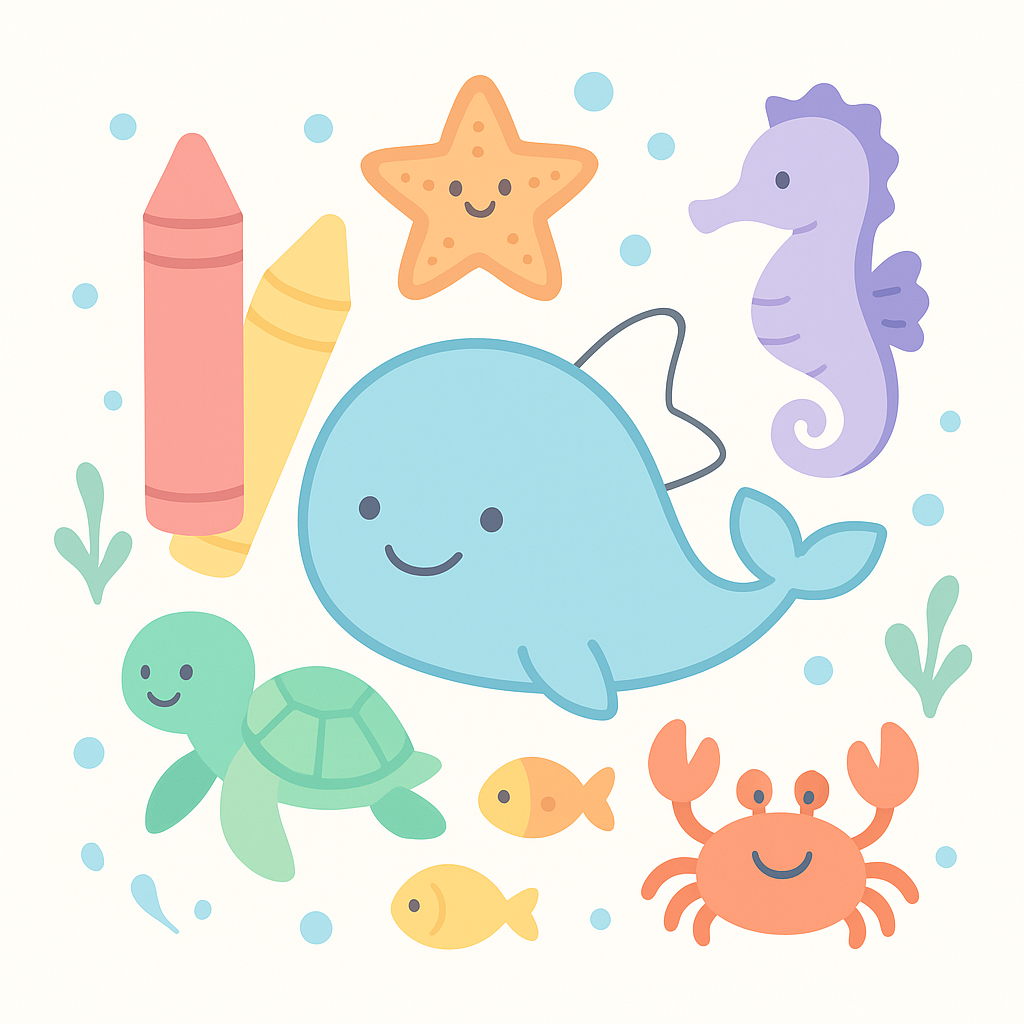 Sea Animal Coloring Pages banner