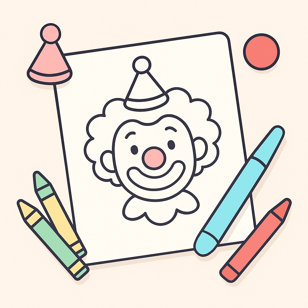 Clown Coloring Pages banner