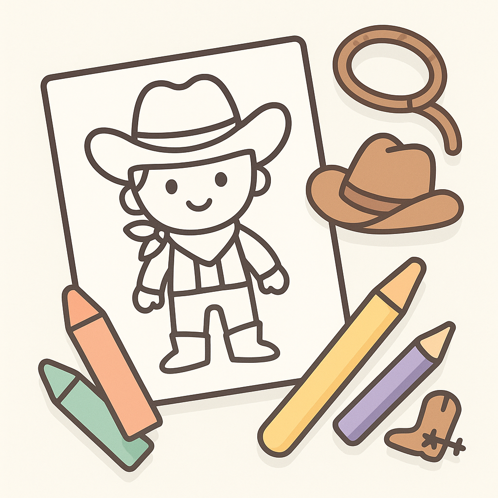 Cowboy Coloring Pages banner