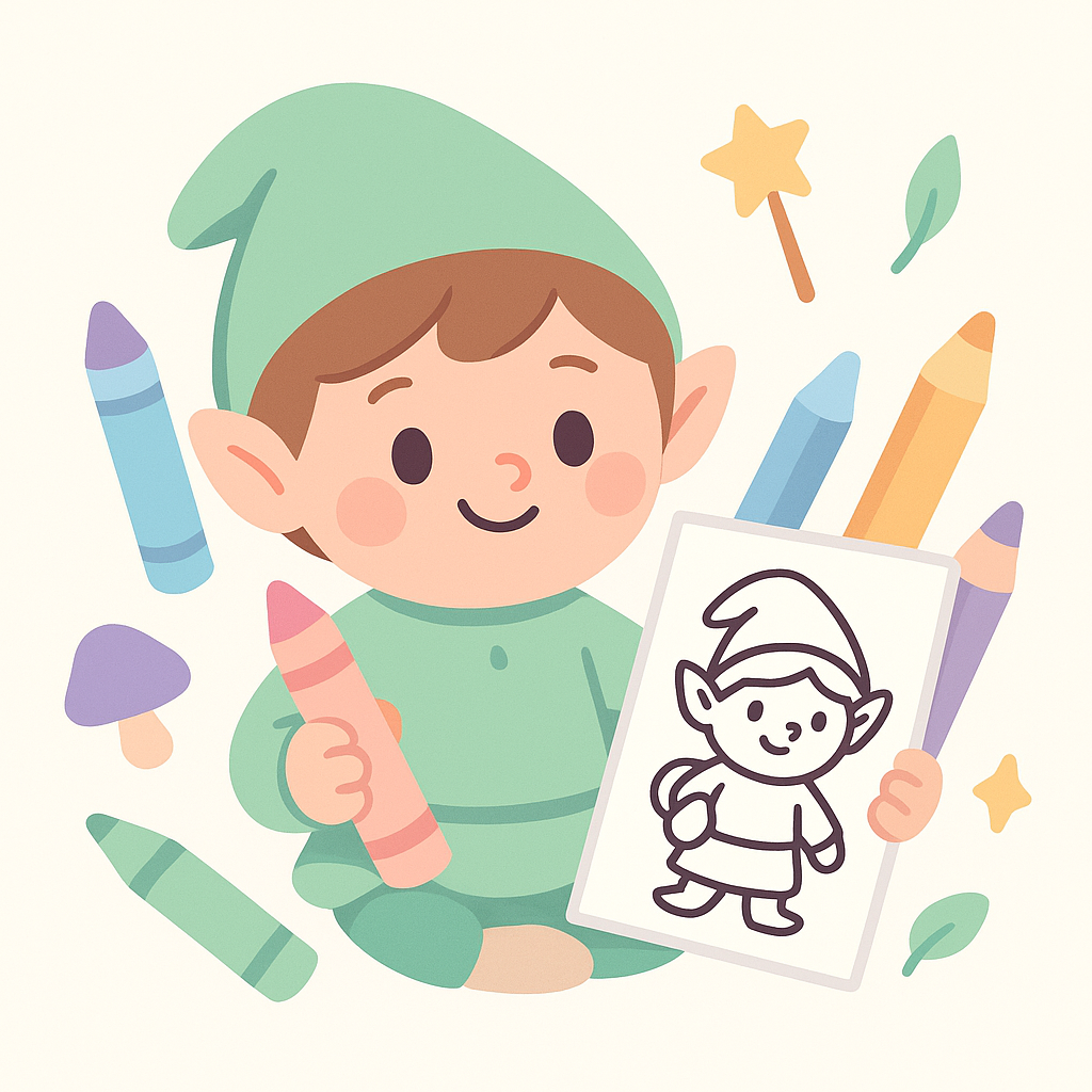 Elf Coloring Pages banner