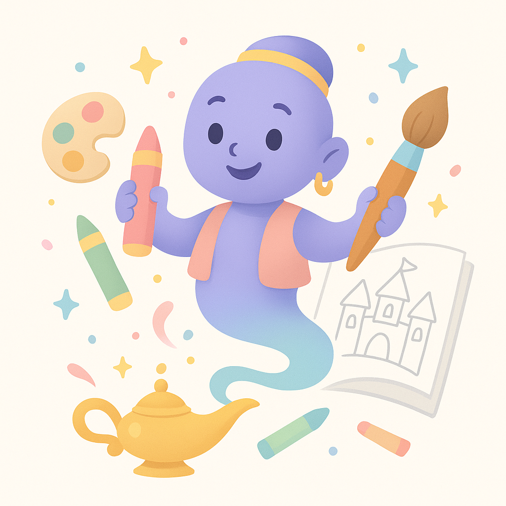 Genie Coloring Pages banner