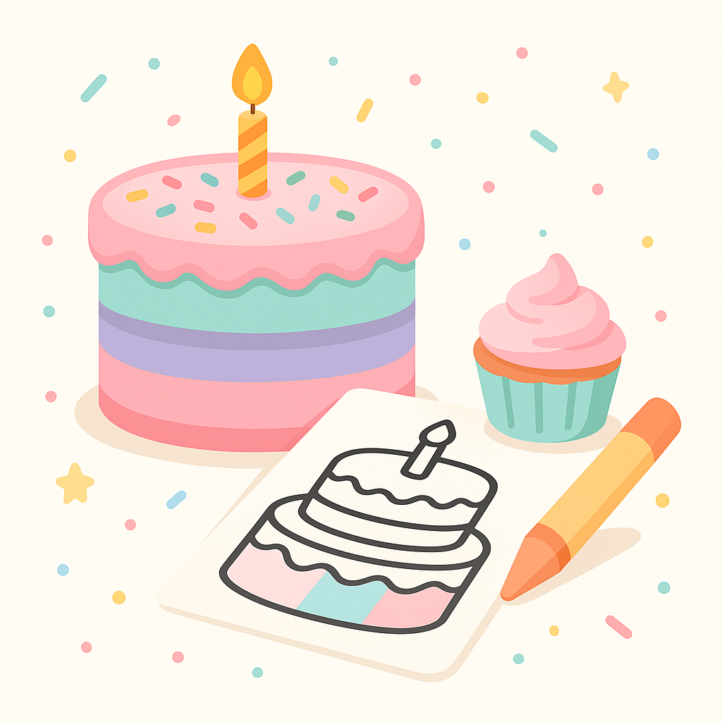 Cake Coloring Pages banner