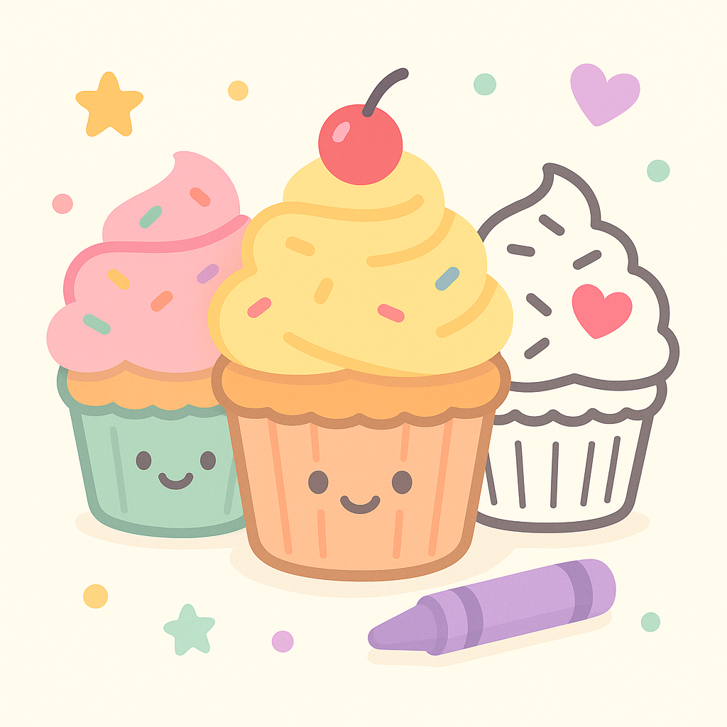 Cupcake Coloring Pages banner