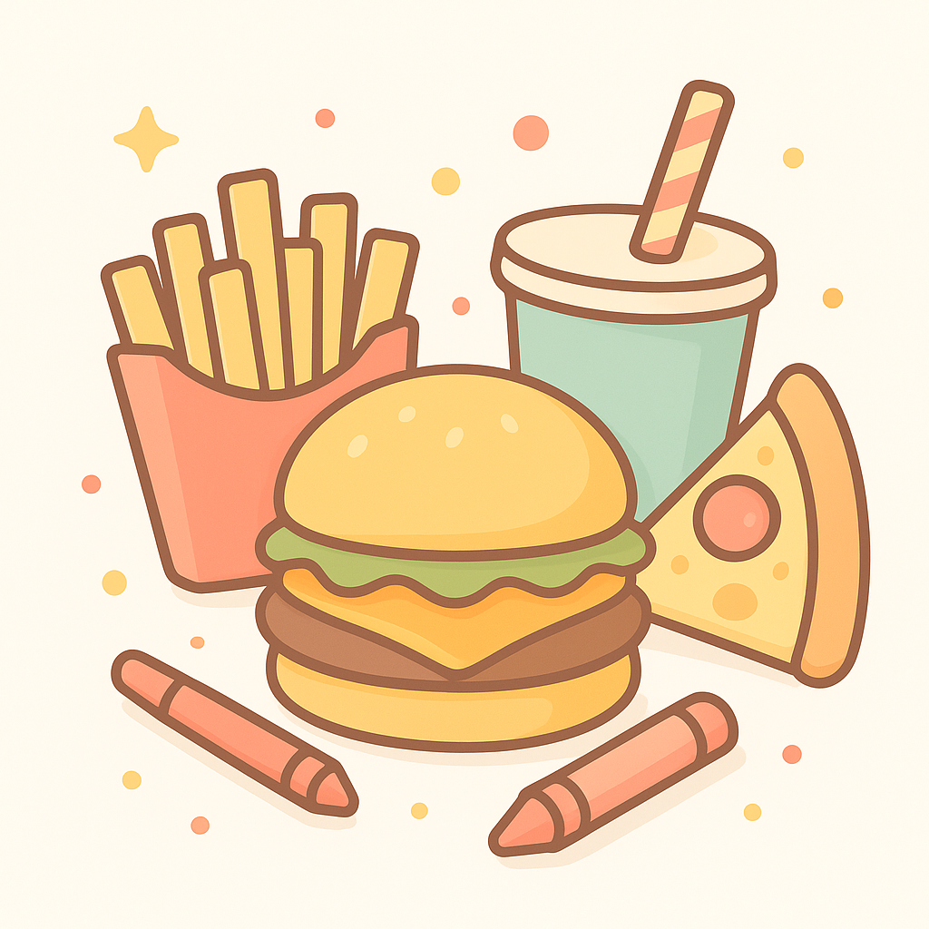 Fast Food Coloring Pages banner