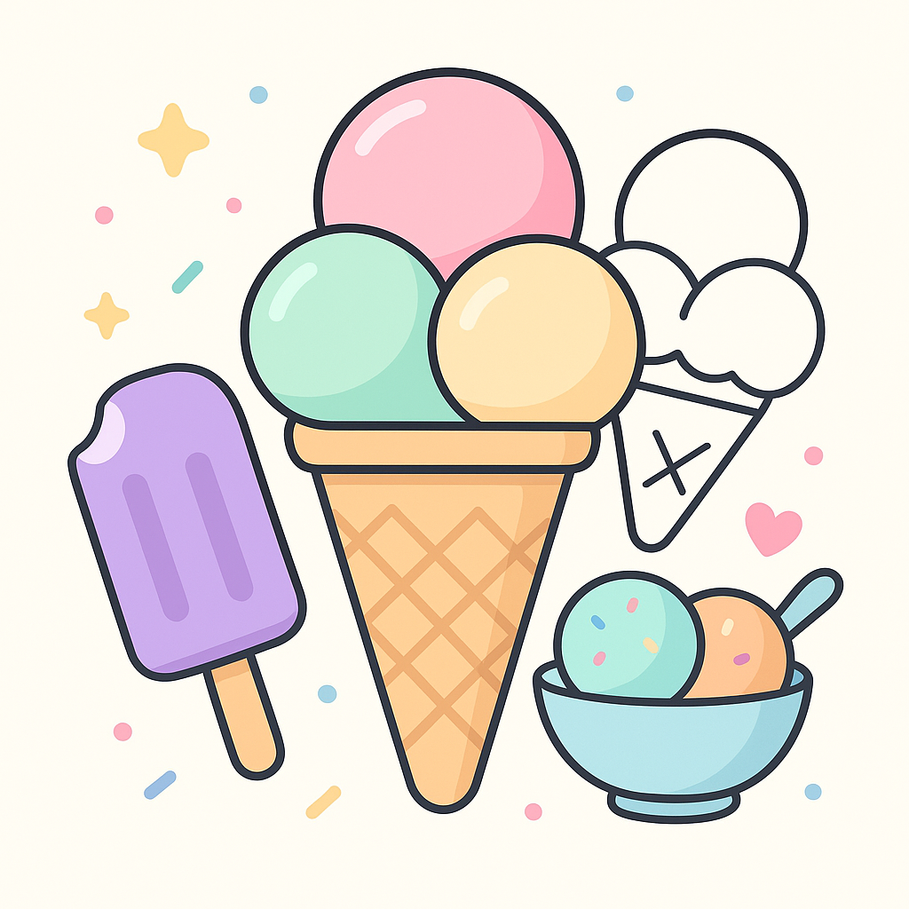 Ice Cream Coloring Pages banner