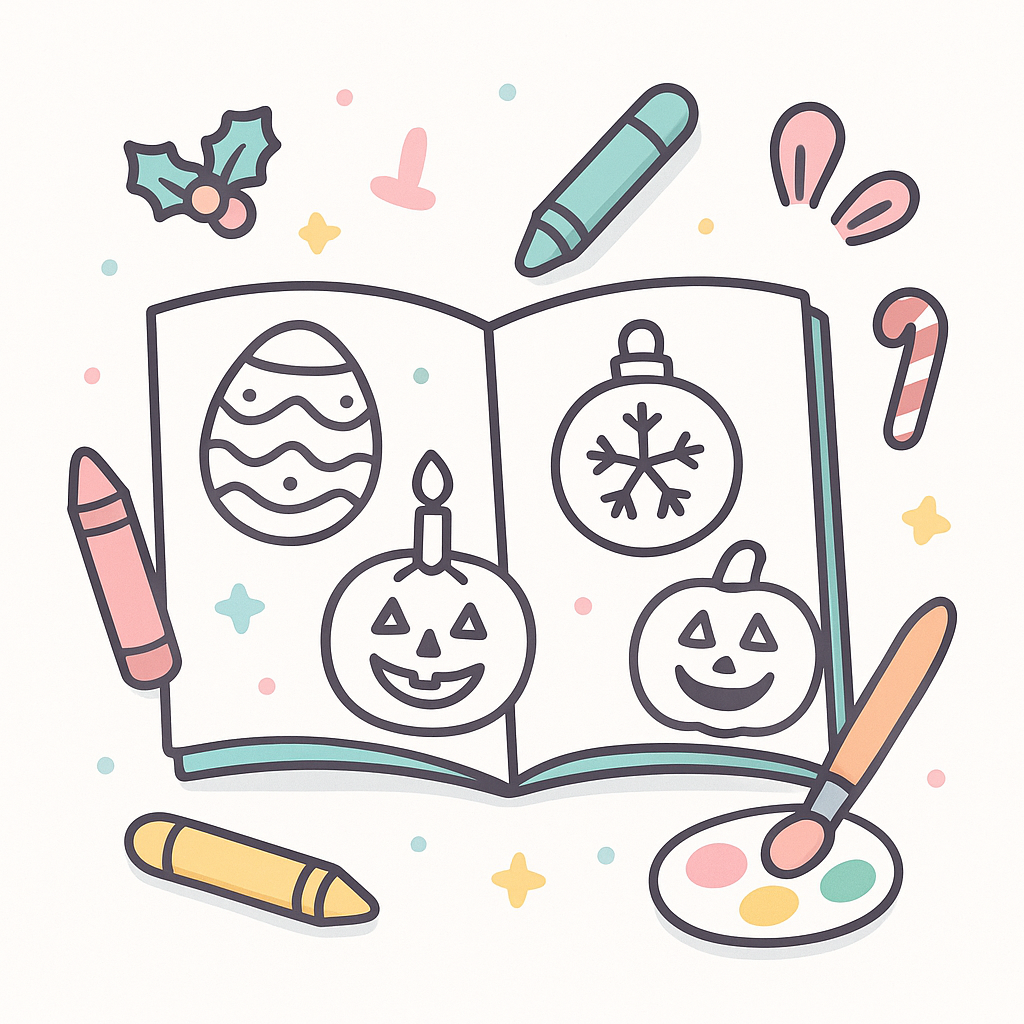 Holiday Coloring Pages banner