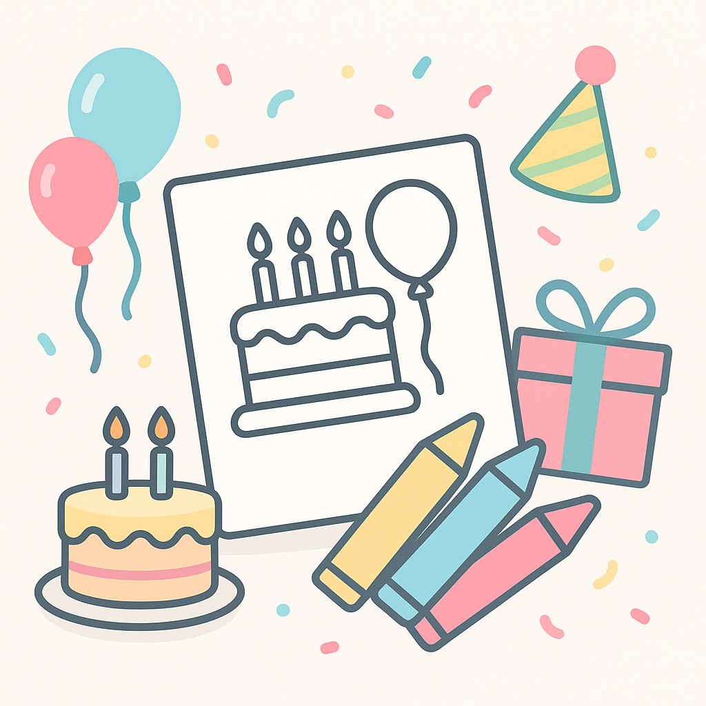 Birthday Coloring Pages banner