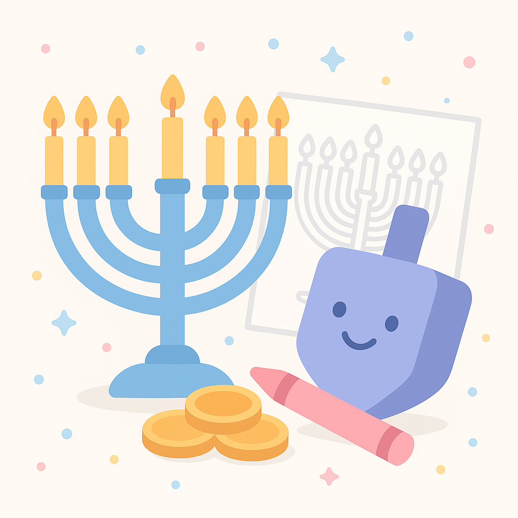 Hanukkah Coloring Pages banner
