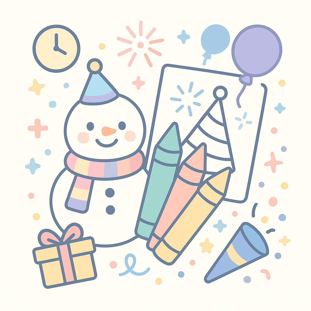 New Year Coloring Pages banner