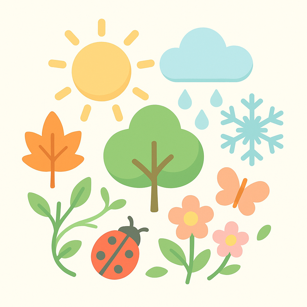 Nature & Seasons Coloring Pages banner