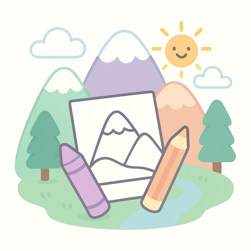 Mountain Coloring Pages banner