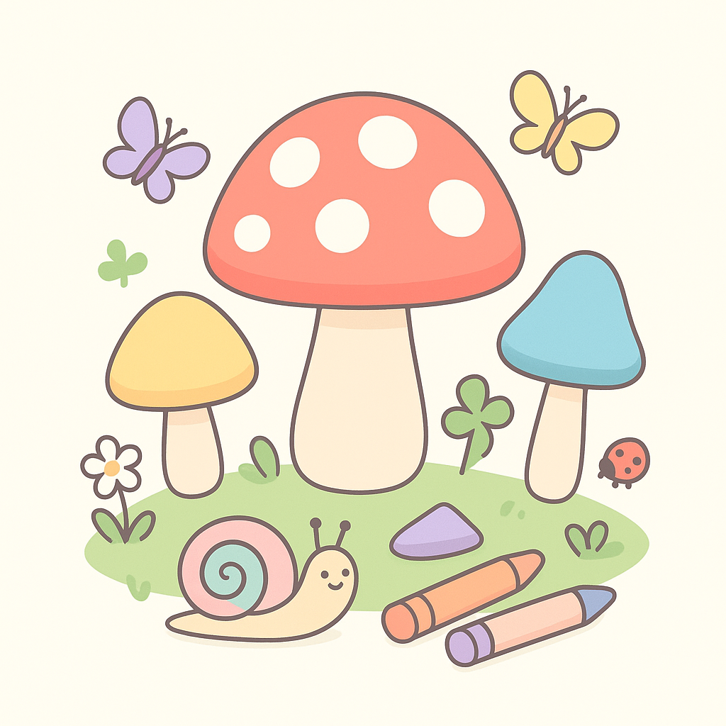 Mushroom Coloring Pages banner