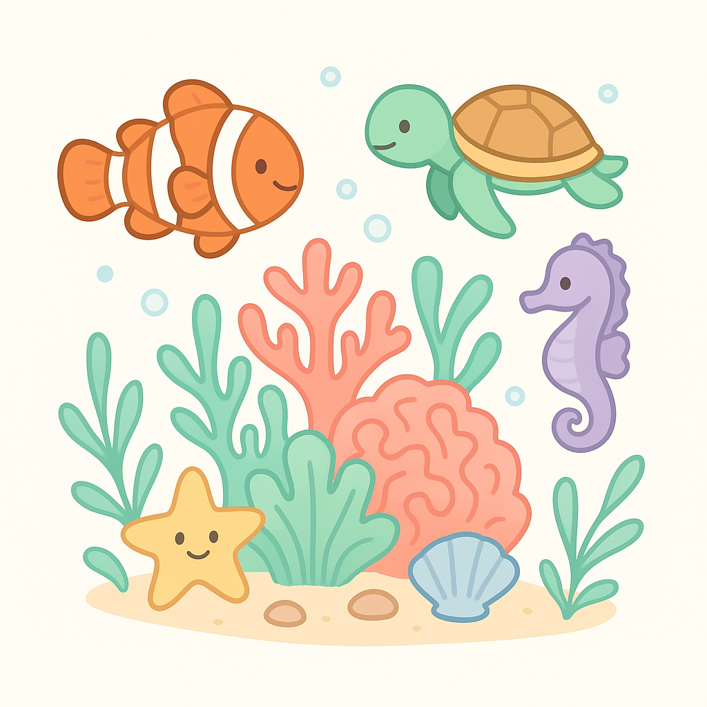 Coral Reef Coloring Pages banner