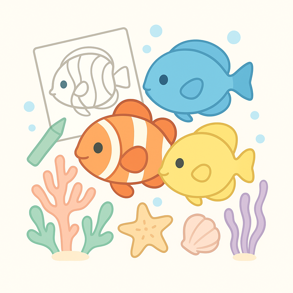 Tropical Fish Coloring Pages banner
