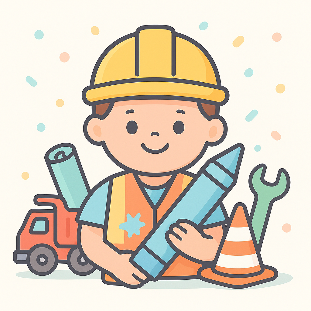Construction Worker Coloring Pages banner
