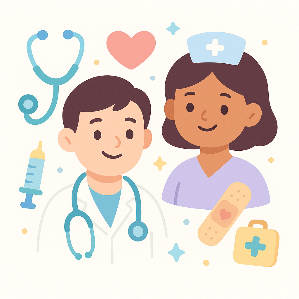 Doctor & Nurse Coloring Pages banner