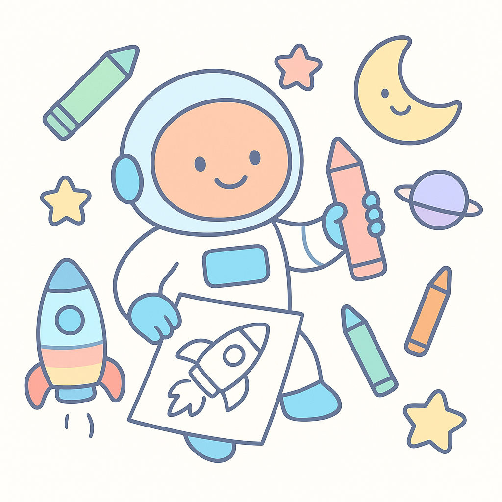 Astronaut Coloring Pages banner
