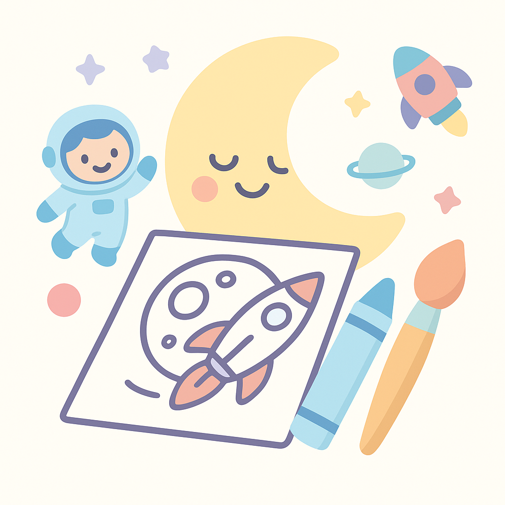 Moon Coloring Pages banner