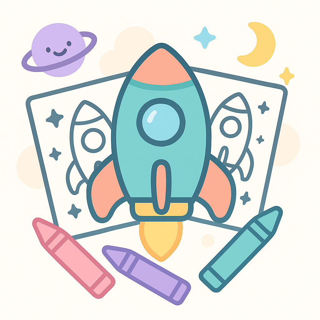 Rocket Coloring Pages banner