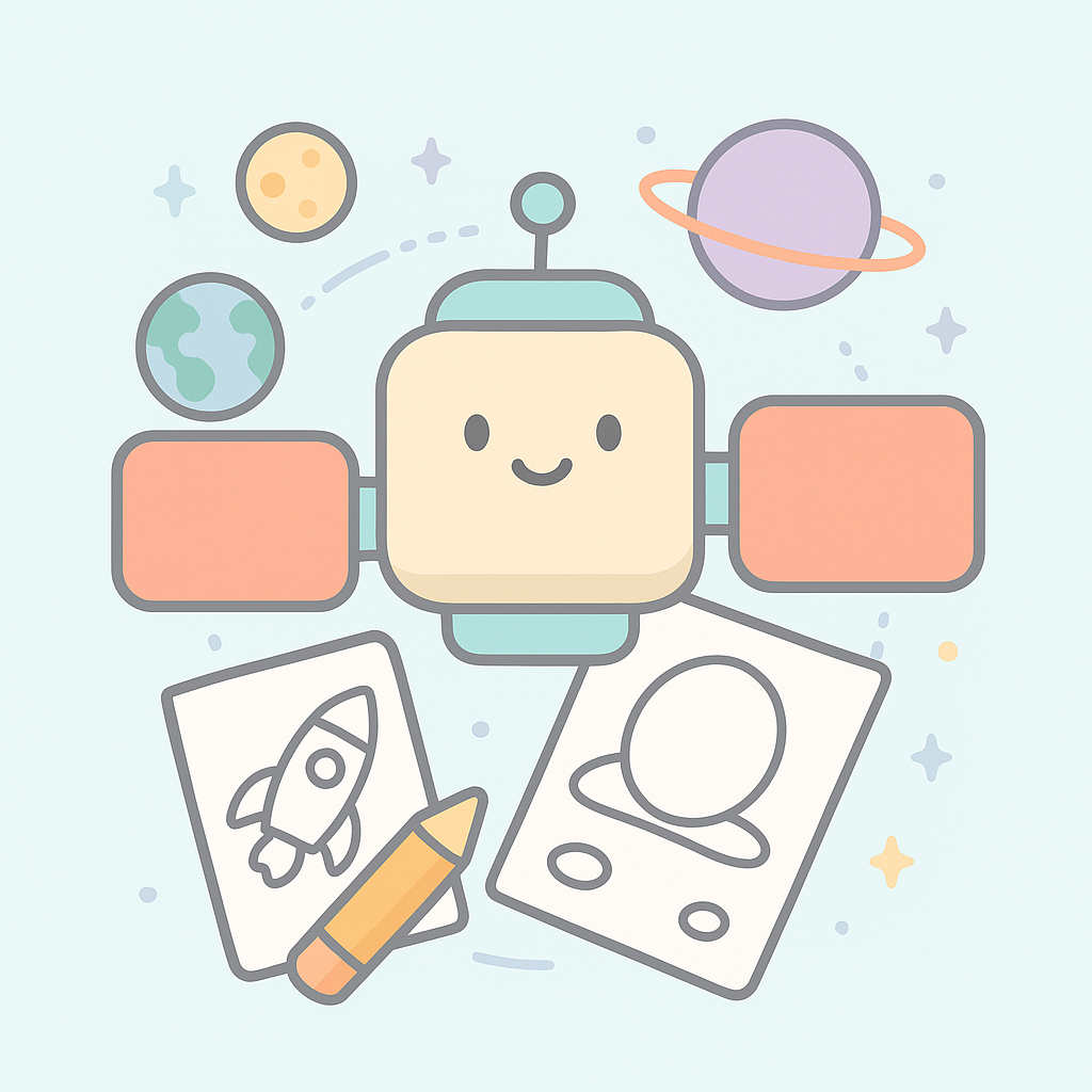 Satellite Coloring Pages banner