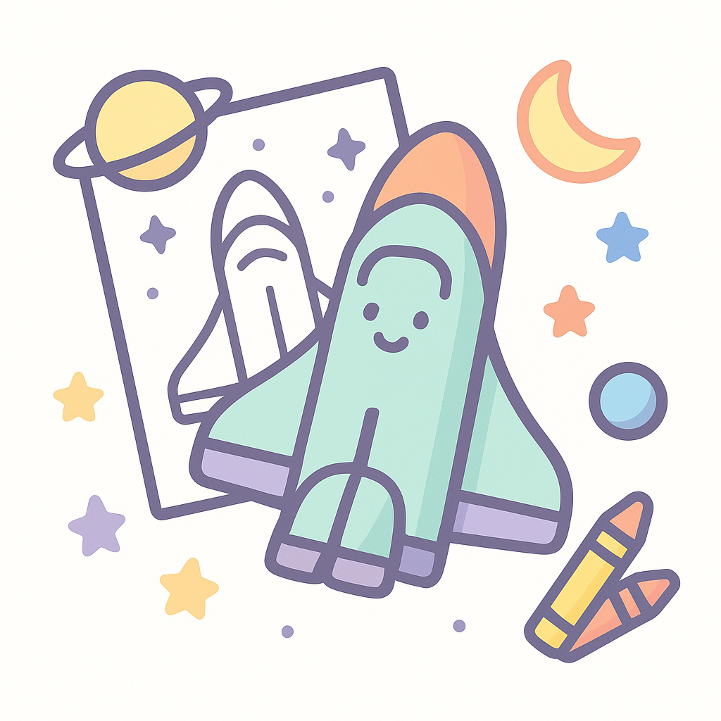 Space Shuttle Coloring Pages banner