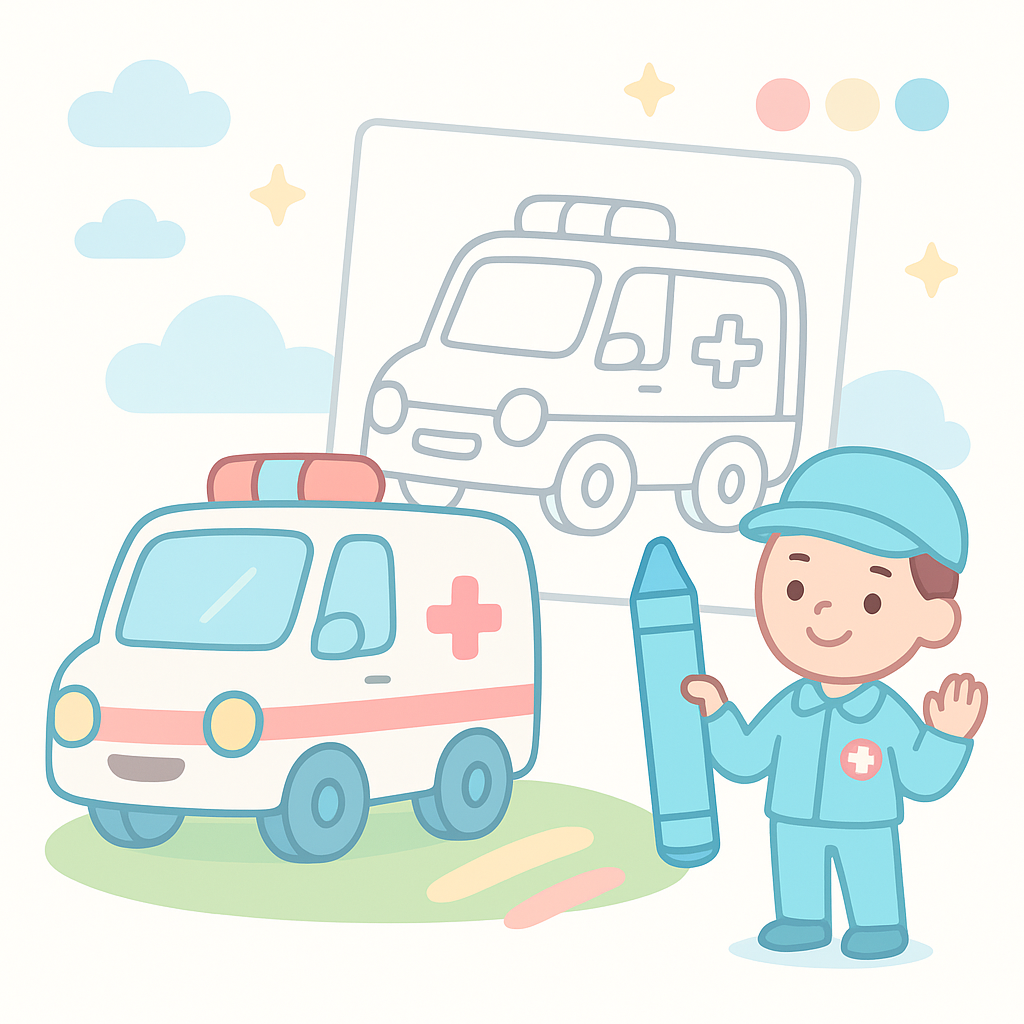 Ambulance Coloring Pages banner