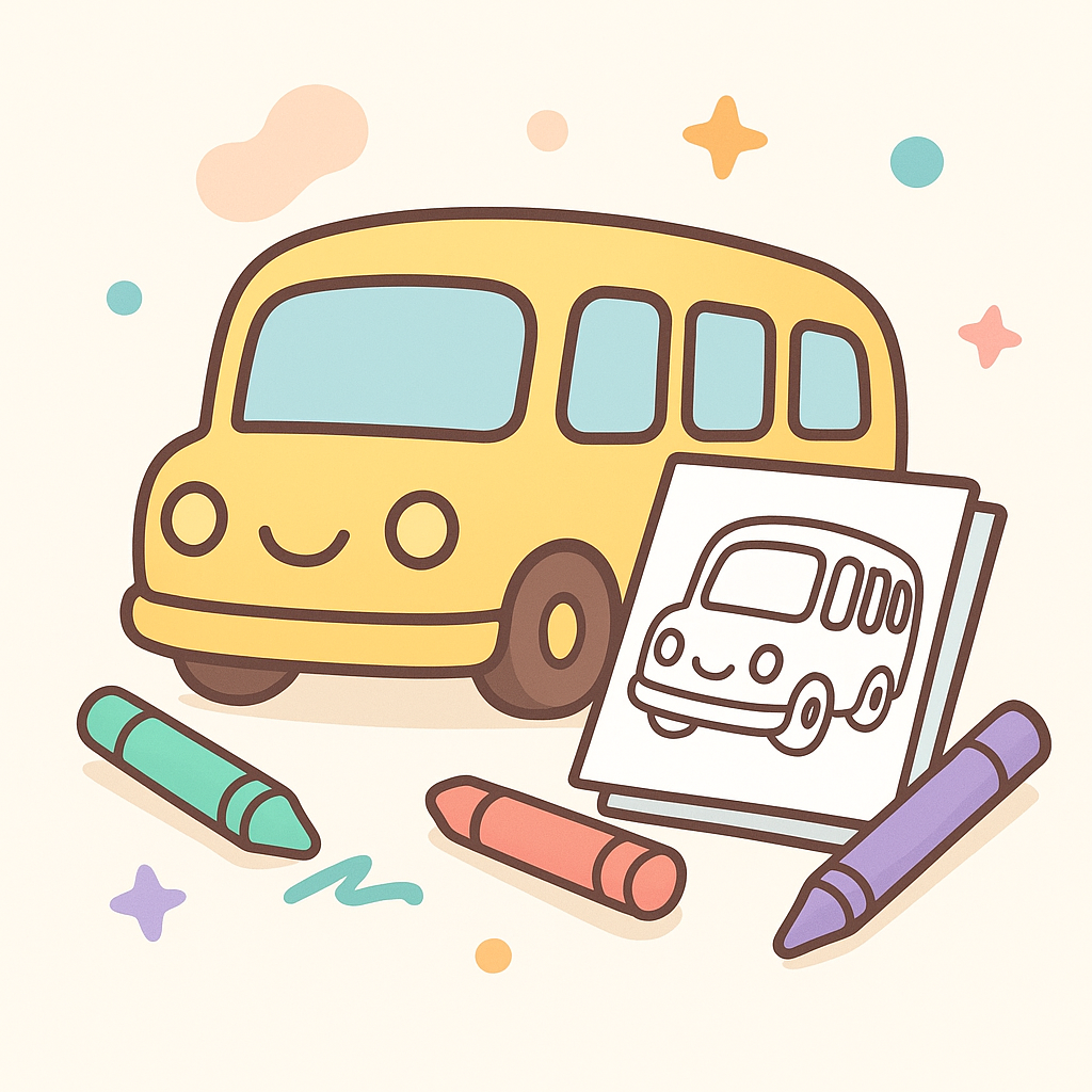 Bus Coloring Pages banner