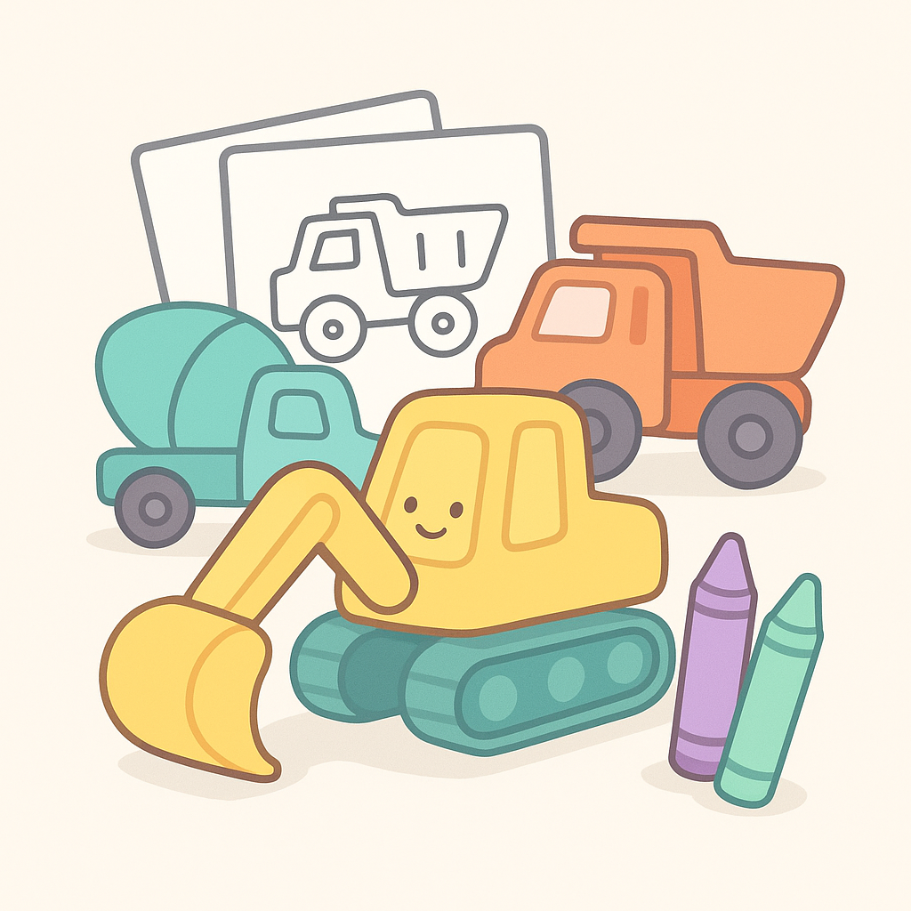 Construction Vehicle Coloring Pages banner