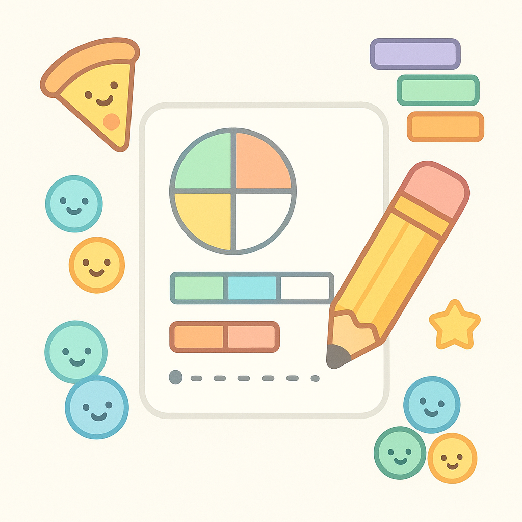 Writing Fractions Worksheets banner