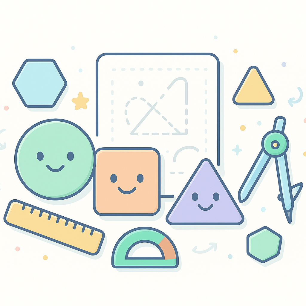 Geometry & Shapes Worksheets banner