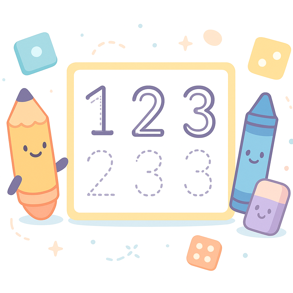 Number Tracing Worksheets banner