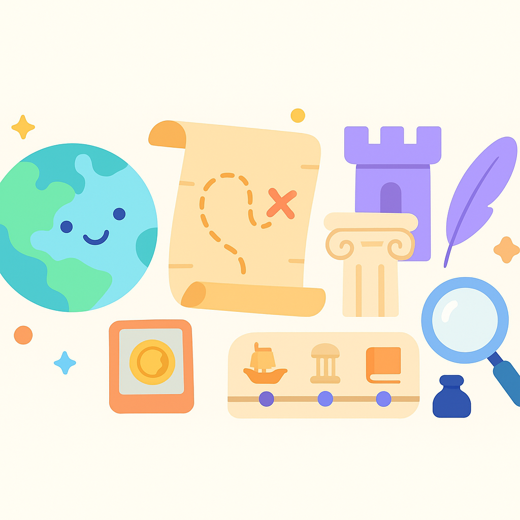 History Worksheets for Kids banner