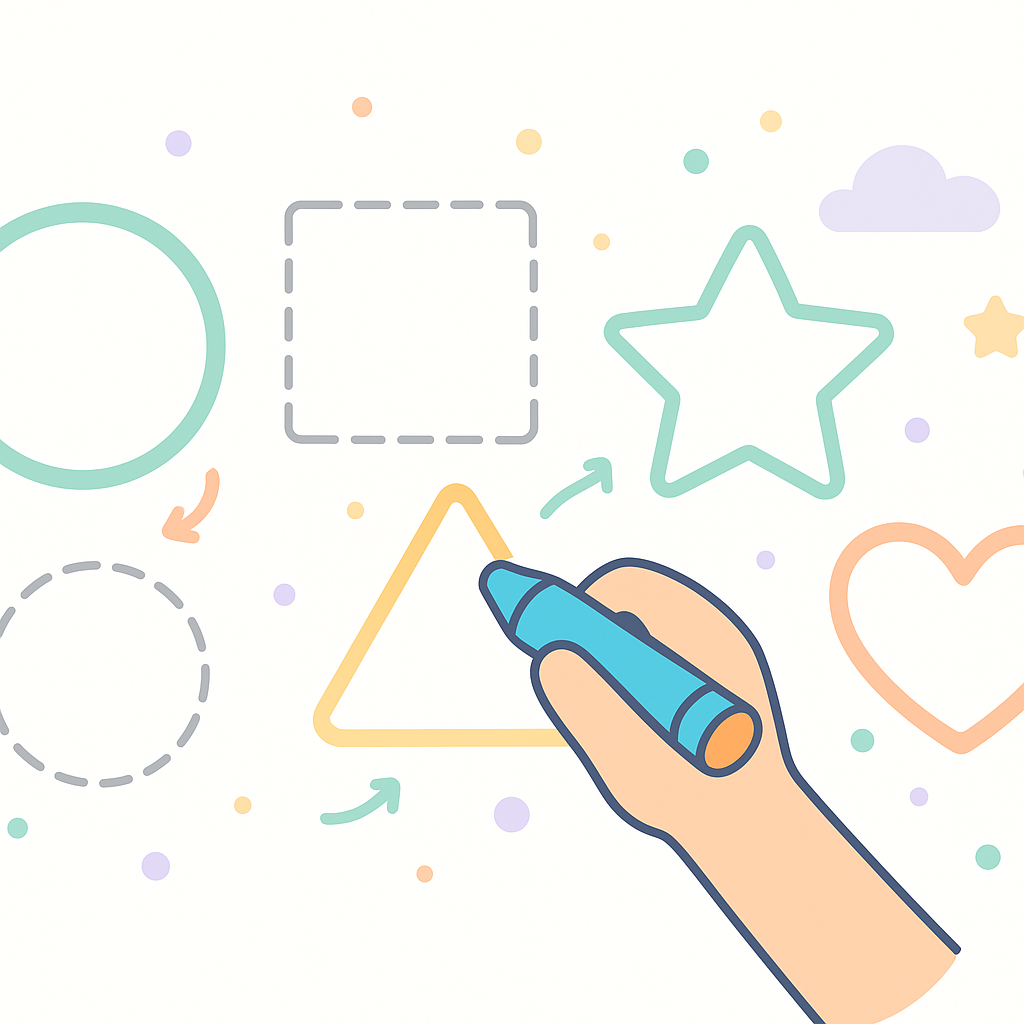 Shape Tracing Worksheets banner