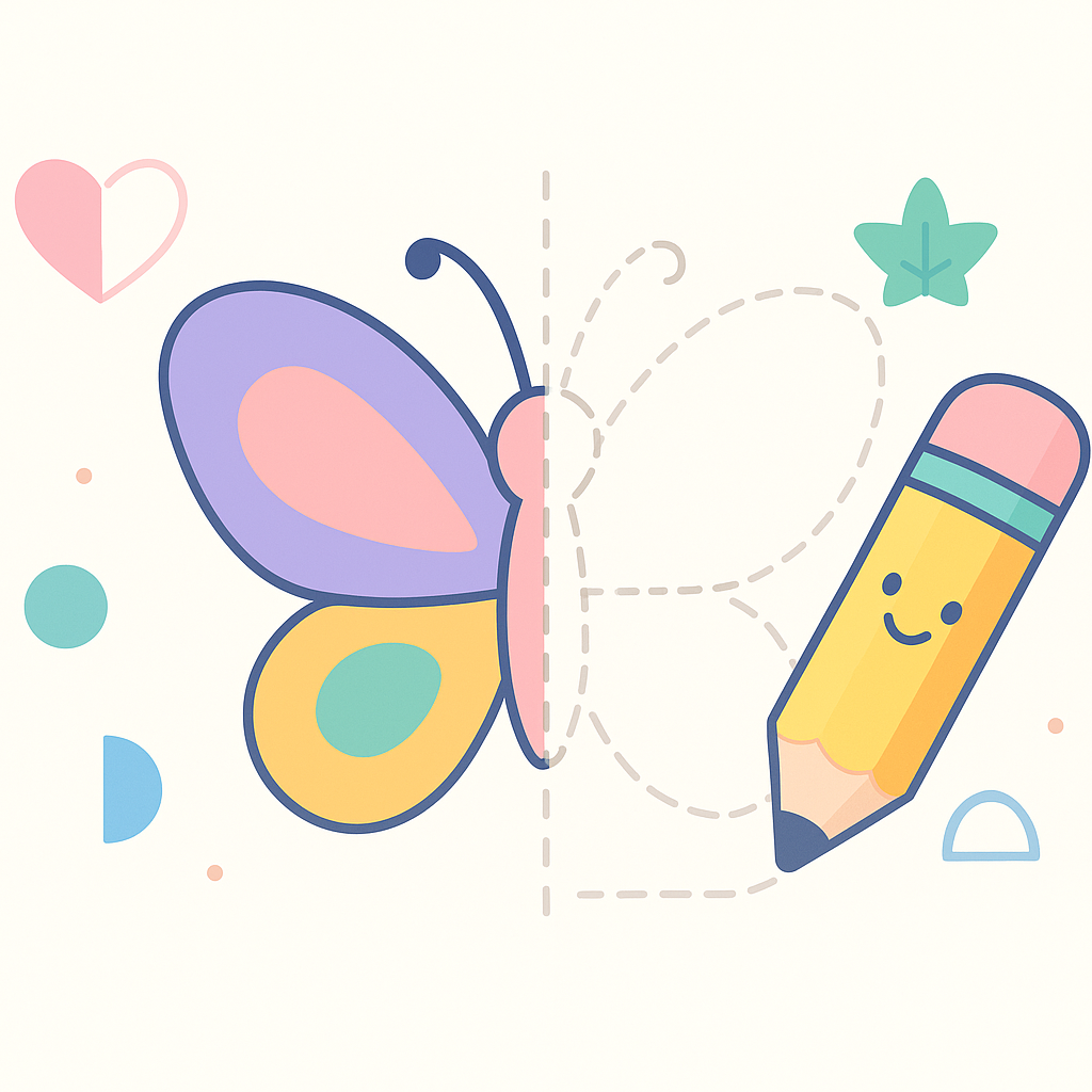 Symmetry Drawing Worksheets banner