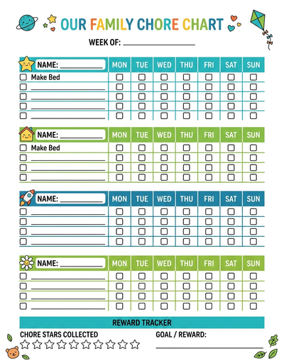 Chore Chart Template thumbnail