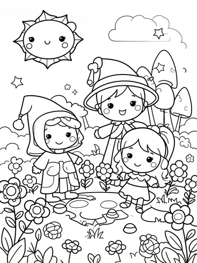 Fantasy & Fairy Tale Coloring Page thumbnail