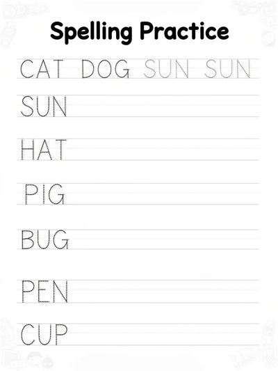 Spelling Practice Sheet thumbnail