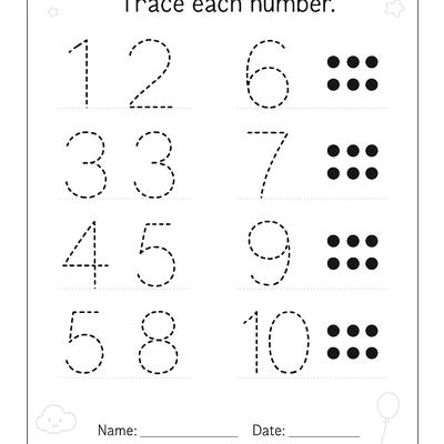 Number Tracing Worksheet thumbnail
