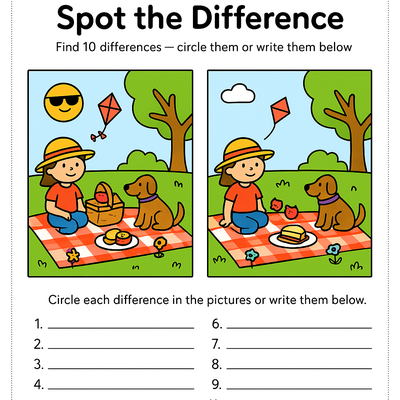 Spot the Difference Puzzle thumbnail