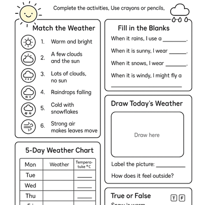Weather Worksheets Activity Sheet thumbnail