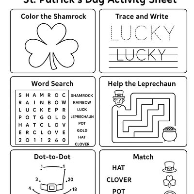 St. Patrick's Day Activity Sheets Activity Sheet thumbnail